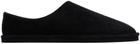 AURALEE Black Suede Slippers