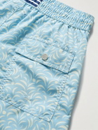 Atalaye - Hobekia Mid-Length Printed Recycled Swim Shorts - Blue