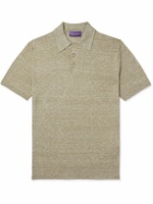 Ralph Lauren Purple label - Linen and Cotton-Blend Polo Shirt - Green