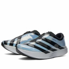 Adidas Men's Evo SL Zip Sneaker in Silver Met./Core Black/Halo Silver
