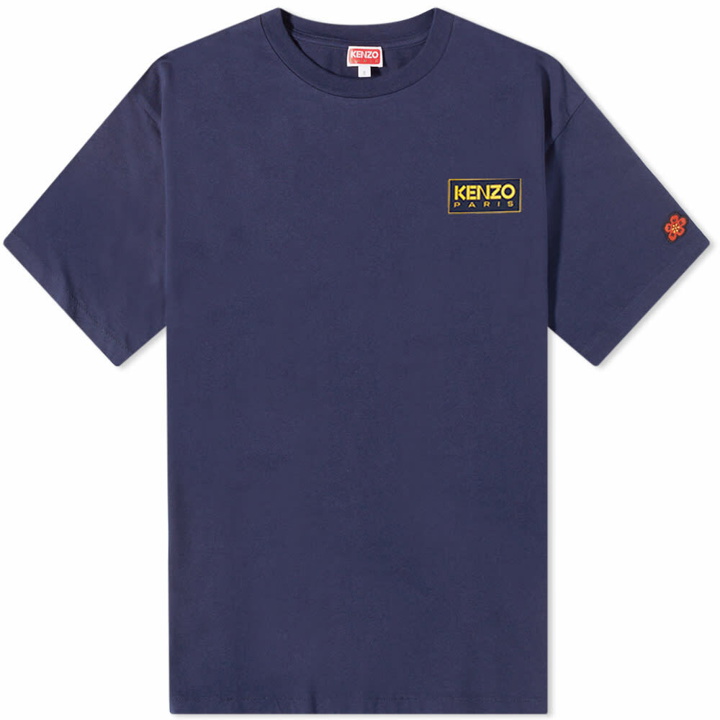 Photo: Kenzo Men's Oversized Back Logo T-Shirt in Midnight Blue