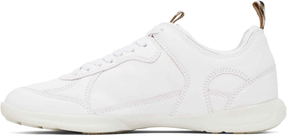 Burberry White Leather Matrix Sneakers Burberry