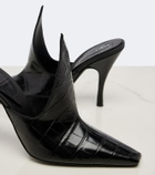 Alaïa Croc-effect leather mules