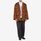 Acne Studios Men's Oster Flower Print Cord Jacket in Rust Red