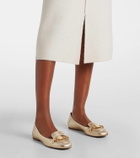 See By Chloé Signature metallic leather ballet flats