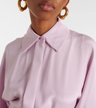 Sportmax Lugano silk-blend crêpe shirt dress