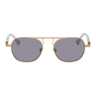 Etudes Gold Round Candidate Sunglasses