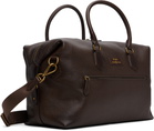 Polo Ralph Lauren Brown Pebbled Leather Duffle Bag