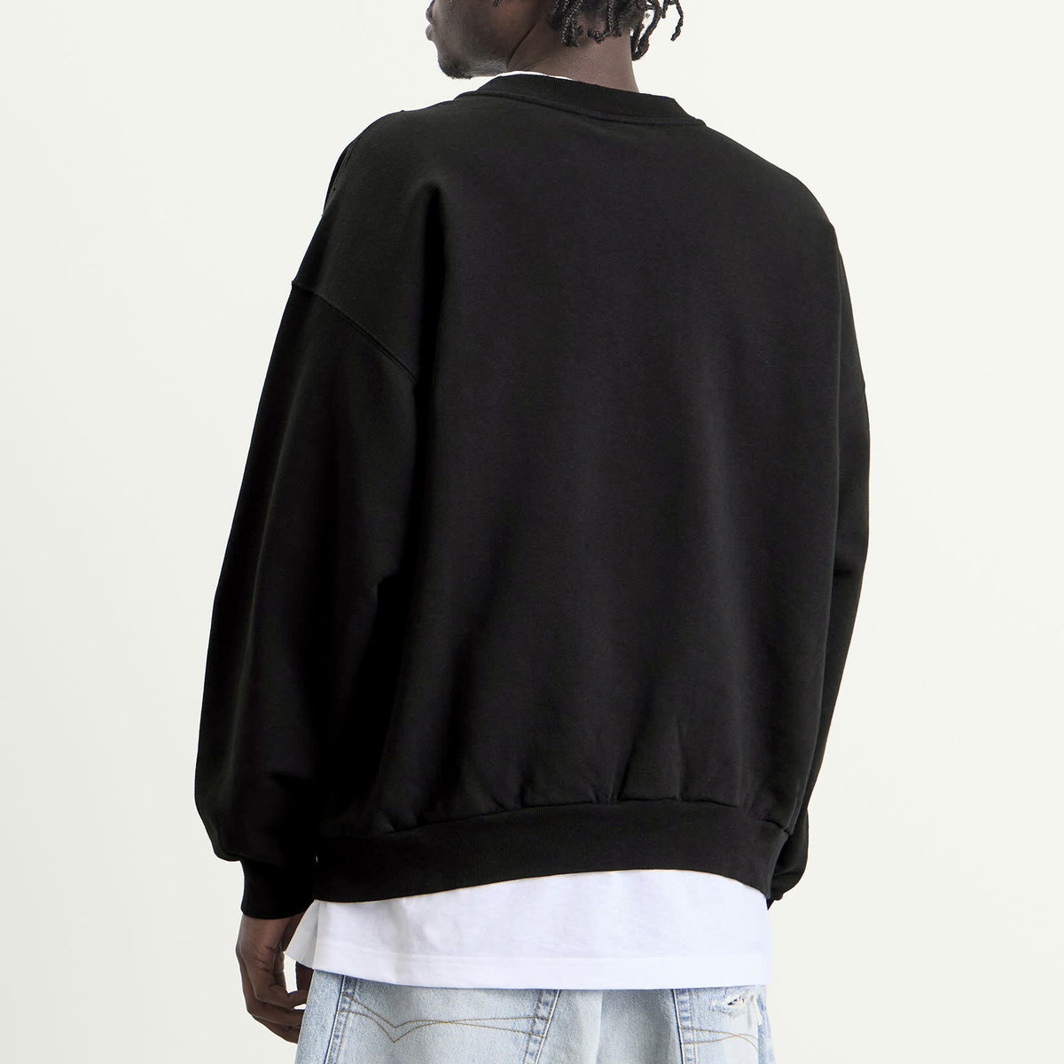 Balenciaga Men's Vintage Medium Fit Crewneck in Black