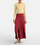 Alaïa RIbbed-knit silk-blend top