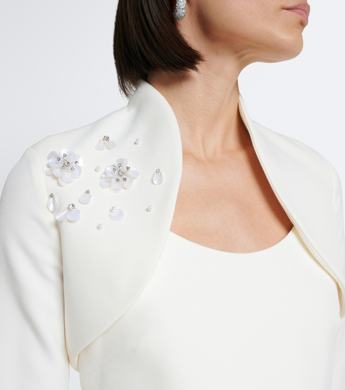 Safiyaa Bridal Fran embellished crêpe minidress