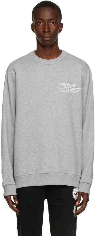 Photo: Burberry Grey Location Print Sweatshirt