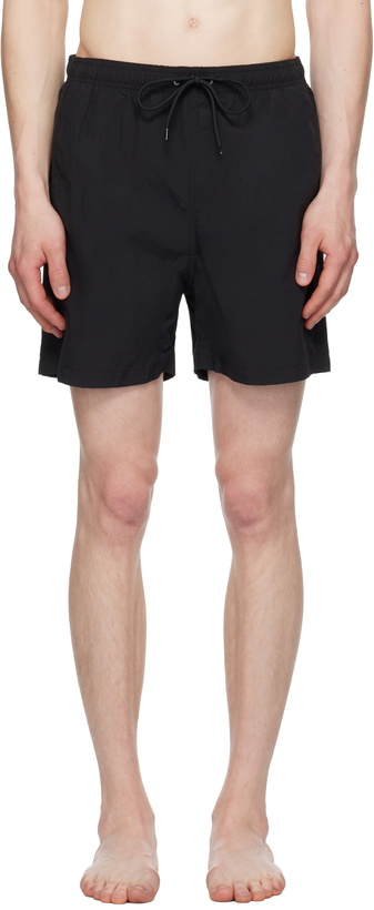Photo: NORSE PROJECTS Black Hauge Recycled Nylon Swim Shorts