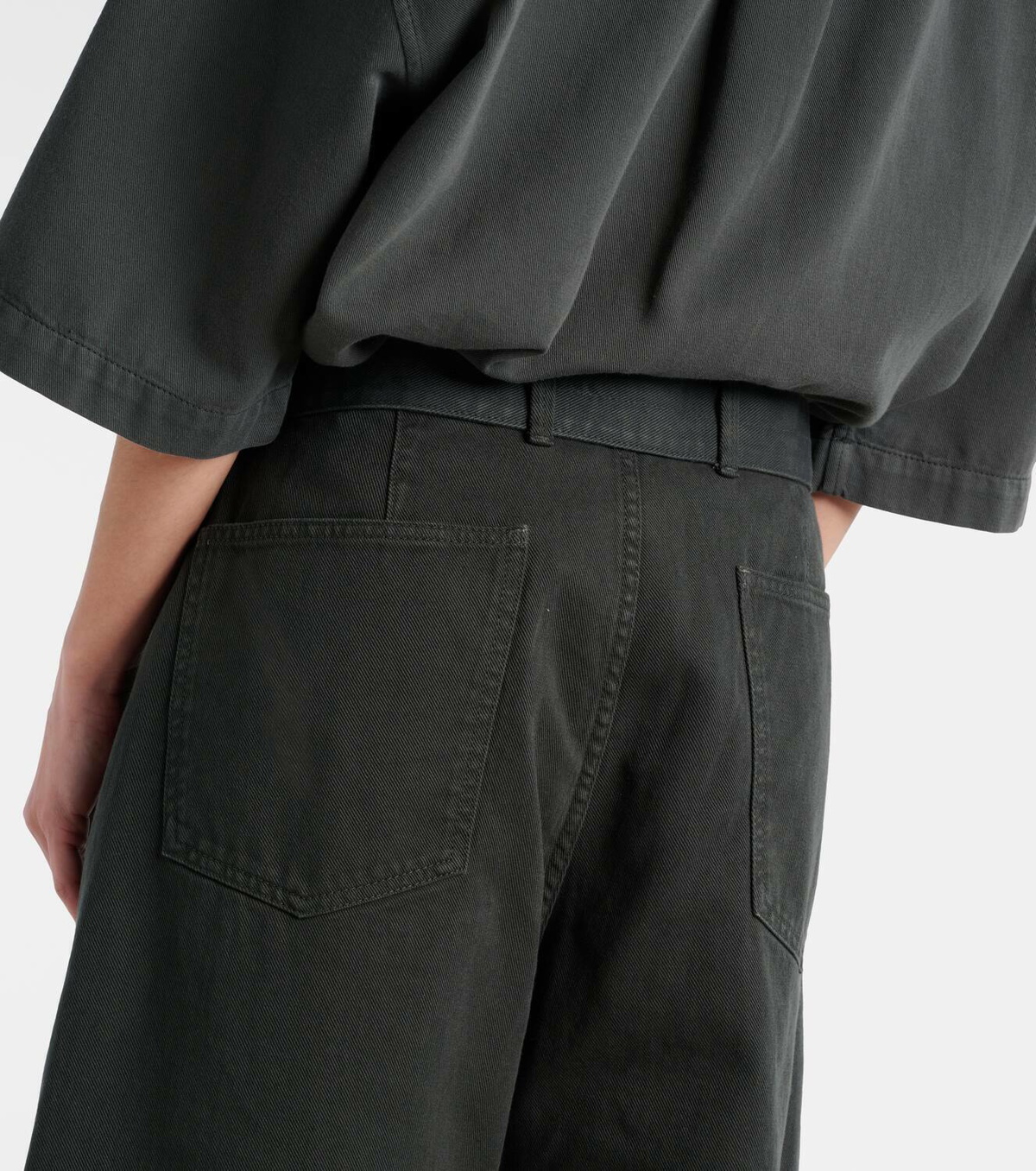 Lemaire Twisted denim shorts