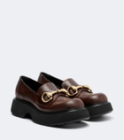 Gucci Brittany Horsebit leather platform loafers