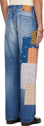 vowels Blue Baggy Jeans