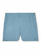 Frescobol Carioca - Slim-Fit Mid-Length Swim Shorts - Blue