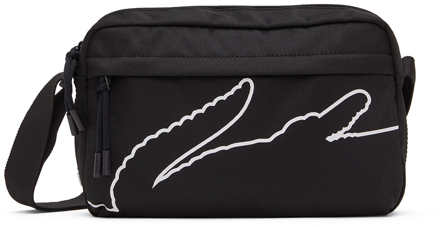Lacoste black Logo Messenger Bag