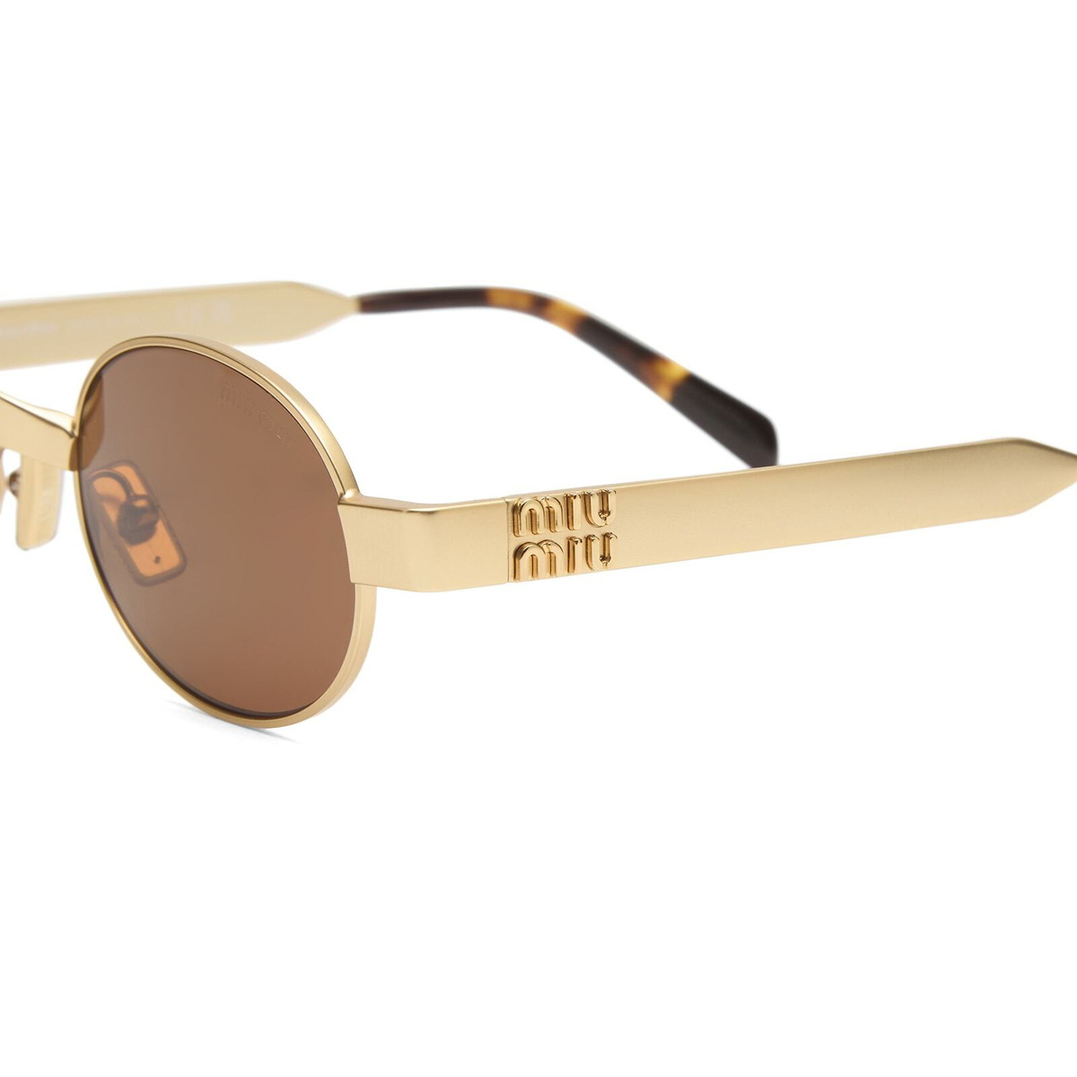 Miu Miu Eyewear B51S Sunglasses in Old Gold/Dark Bronze 
