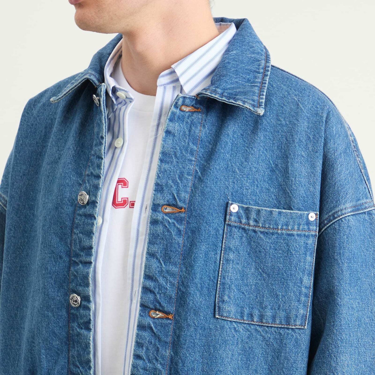 A.P.C. Men's x Marc Jacobs The Denim Jacket in Washed Indigo