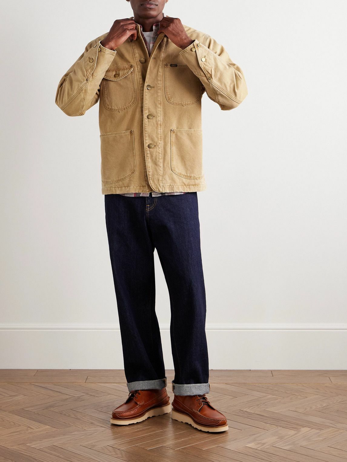 RRL - Lynn Corduroy-Trimmed Cotton-Canvas Jacket - Neutrals RRL