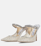 Jimmy Choo - Bing 100 glitter tulle mules