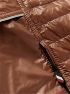 Moncler Grenoble - Ollon Logo-Appliquéd Quilted Polartec® Alpha® Ripstop Down Gilet - Brown