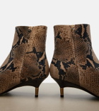 Khaite Bella snake-effect leather ankle boots