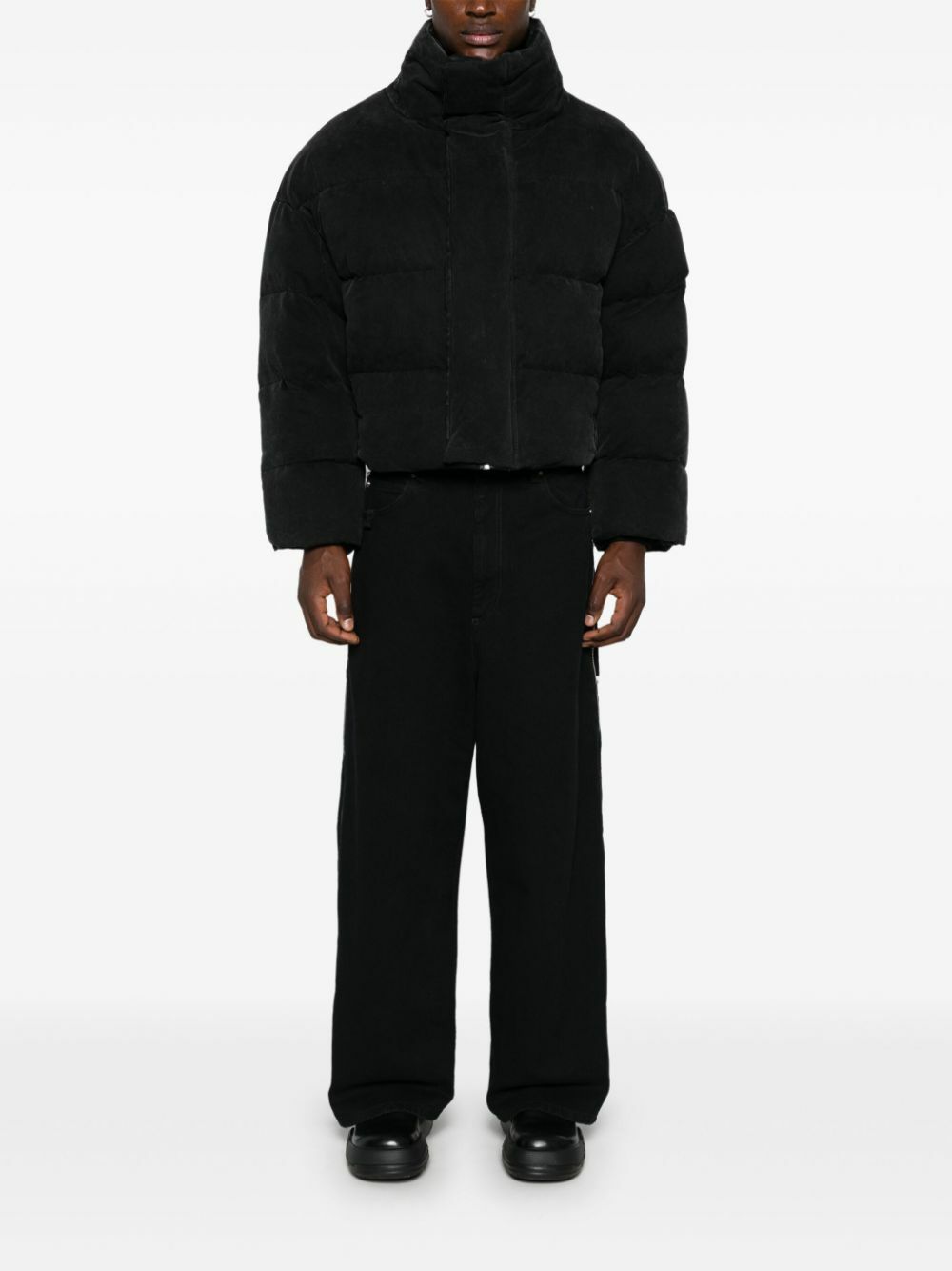 ENTIRE STUDIOS Black Velvet Puffer Jacket