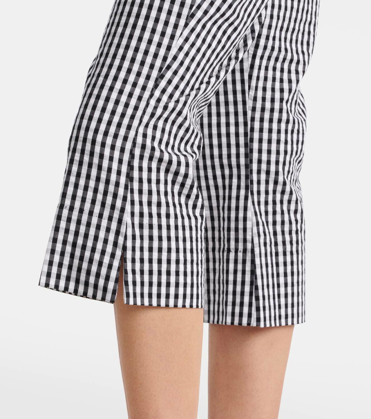 Faithfull Gingham cotton poplin capri pants