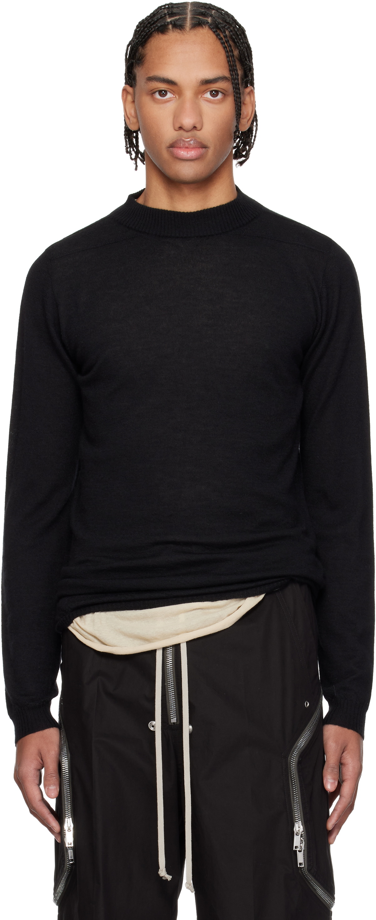 Rick Owens Black Temple Level Lupetto Sweater Rick Owens
