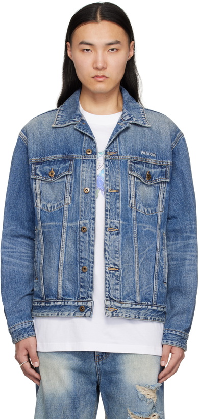 Photo: We11done Blue Washed Denim Jacket