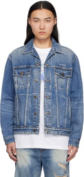 We11done Blue Washed Denim Jacket