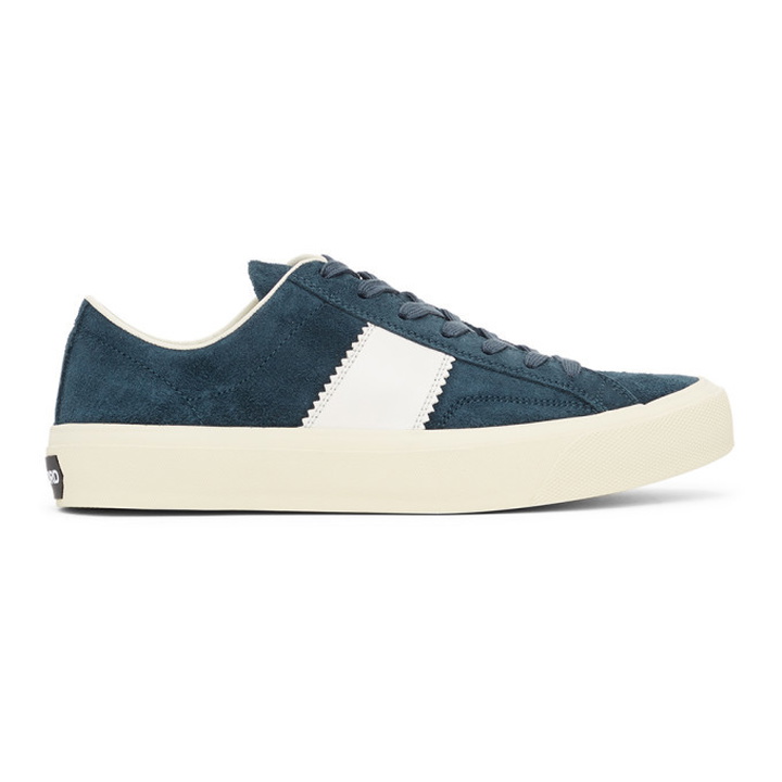Photo: Tom Ford Blue Cambridge Low-Top Sneakers