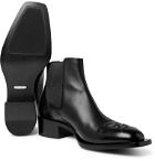 Fendi - Logo-Embroidered Leather Chelsea Boots - Black