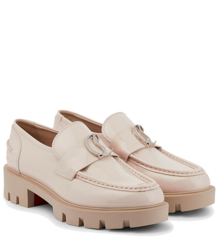 Photo: Christian Louboutin CL Moc Lug patent leather loafers