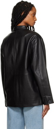 Citizens of Humanity Black Celio Faux-Leather Jacket