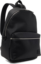 Hugo Black Embossed-Logo Backpack
