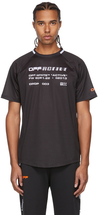 Photo: Off-White Black & White Active Logo Mesh T-Shirt
