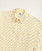 Brooks Brothers Men's Regent Regular-Fit Original Broadcloth Sport Shirt, Bengal Stripe | Yellow