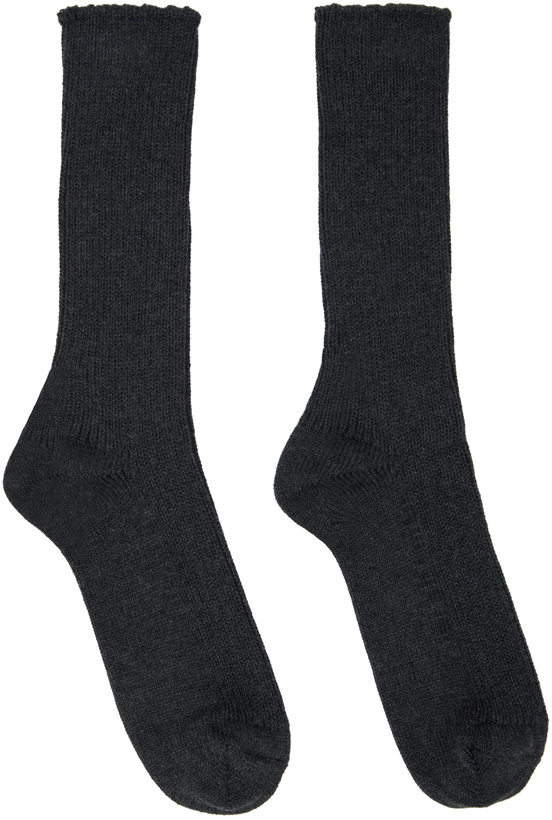 Photo: AURALEE Gray Low Gauge Socks