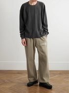 Cherry Los Angeles - Star Parachute Straight-Leg Logo-Embroidered Cotton-Jersey Sweatpants - Brown