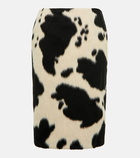 Tod's - Cow-print pencil skirt