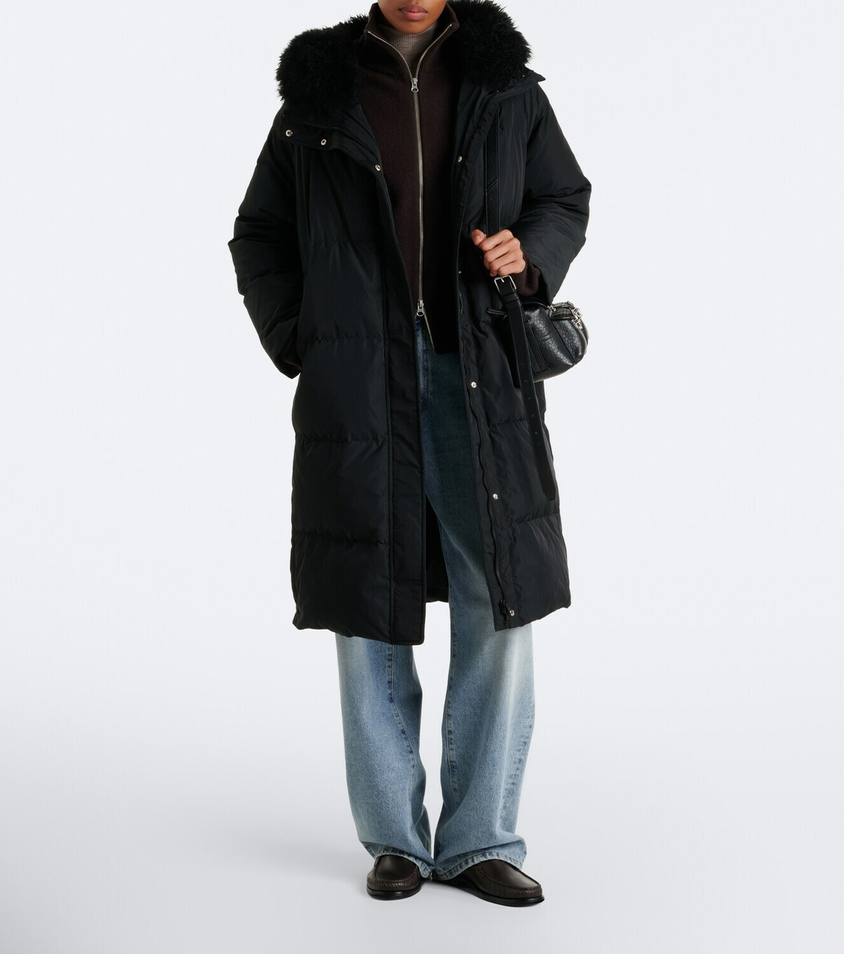 Yves Salomon Hooded down coat