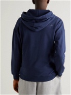 Calvin Klein Underwear - Logo-Print Stretch-Cotton Jersey Hoodie - Blue
