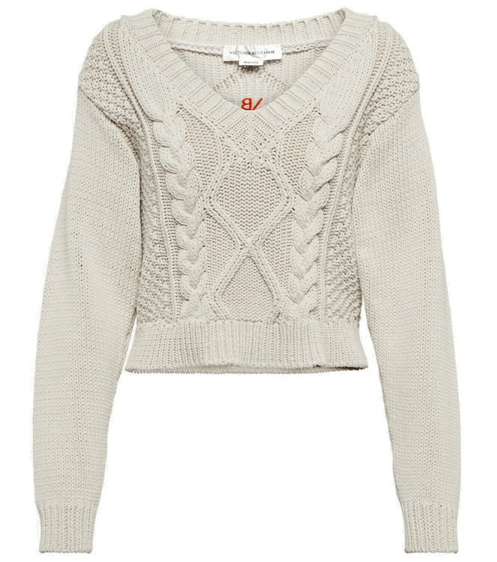 Photo: Victoria Beckham - Cable-knit cotton-blend sweater