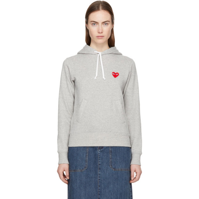Photo: Comme des Garcons Play Grey Heart Patch Hoodie