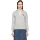 Comme des Garcons Play Grey Heart Patch Hoodie