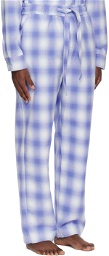 Tekla Blue Plaid Pyjama Pants