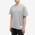 Thom Browne Men's Relaxed Fit Side Split Classic T-Shirt in Light Grey